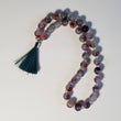 teal, jade, silver, 33 bead tasbih misbaha, prayer beads
