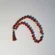 Aqeeq (العقيق) Matte Carnelian & Howlite Bracelet Tasbeeh