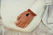 Aqeeq (العقيق) Banded Brazilian Carnelian with Gold Accents Bracelet Tasbeeh